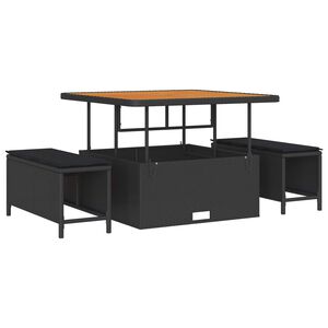 vidaXL &Sigma;&epsilon;&tau; &Kappa;&alpha;&nu;&alpha;&pi;έ &Kappa;ή&pi;&omicron;&upsilon; &mu;&epsilon; &mu;&alpha;&xi;&iota;&lambda;ά&rho;&iota; 8 pcs &Mu;&alpha;ύ&rho;&omicron;