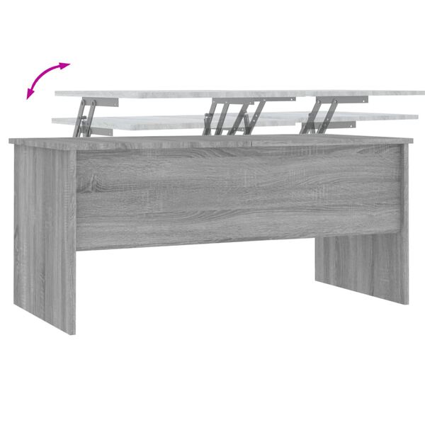 vidaXL Τραπεζάκι Σαλονιού ΓκριSonoma102x50,5x46,5εκ.Επεξεργασμένο Ξύλο