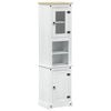 vidaXL &Nu;&tau;&omicron;&upsilon;&lambda;ά&pi;&iota; &Mu;&pi;ά&nu;&iota;&omicron;&upsilon; &Lambda;&epsilon;&upsilon;&kappa;ό 50 x 40 x 185 &epsilon;&kappa;. &Sigma;&tau;&epsilon;&rho;&epsilon;ά &xi;&upsilon;&lambda;&epsilon;ί&alpha; &pi;&epsilon;ύ&kappa;&omicron;&upsilon;