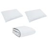 vidaXL Set Παπλώματος Χειμώνα με μαξιλάρι 3 pcs Λευκό 200 x 220 cm