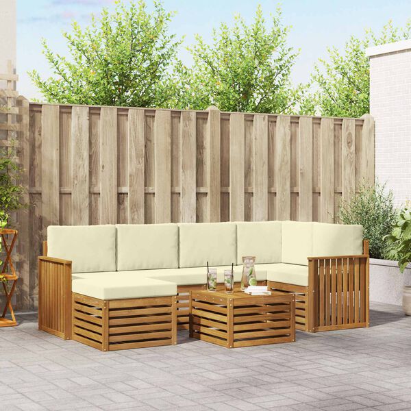 vidaXL &Sigma;&epsilon;&tau; &Kappa;&alpha;&nu;&alpha;&pi;έ 7 pcs &Phi;&upsilon;&sigma;&iota;&kappa;ό &kappa;&alpha;&iota; &Kappa;&rho;έ&mu;&alpha; &Sigma;&tau;&epsilon;&rho;&epsilon;ό &Xi;ύ&lambda;&omicron; &Alpha;&kappa;&alpha;&kappa;ί&alpha;&sigmaf;