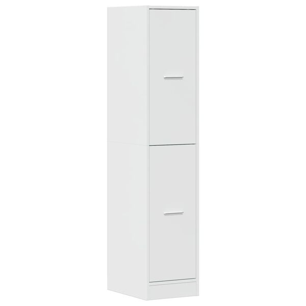 vidaXL Συρταριέρα Γενικής Χρήσης Γυαλ. Λευκό 30x41x144,5 Επεξ. Ξύλο