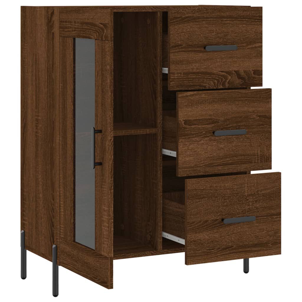 vidaXL Ντουλάπι Καφέ Δρυς 69,5 x 34 x 90 εκ. Επεξεργασμένο Ξύλο