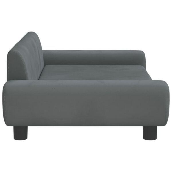 vidaXL Καναπές Παιδικός Σκούρο Γκρι 100 x 54 x 33 εκ. από Βελούδο
