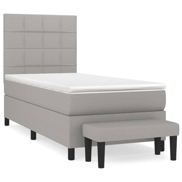 vidaXL &Kappa;&rho;&epsilon;&beta;ά&tau;&iota; Boxspring &mu;&epsilon; &Sigma;&tau;&rho;ώ&mu;&alpha; &Alpha;&nu;&omicron;&iota;&chi;&tau;ό &Gamma;&kappa;&rho;&iota; 90x190 &epsilon;&kappa;. &Upsilon;&phi;&alpha;&sigma;&mu;ά&tau;&iota;&nu;&omicron;