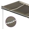 vidaXL Τέντα Συρόμενη Χειροκίνητη με LED Κρεμ 300 x 250 εκ.