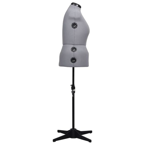 vidaXL Κούκλα Ραπτικής Ρυθμιζόμενη Γυναικεία Γκρι L Μέγεθος 44-50