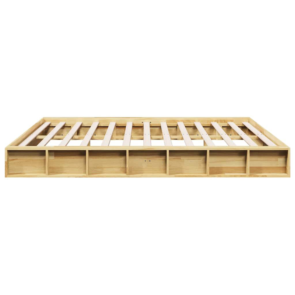 vidaXL Πλαίσιο κρεβατιού χωρίς στρώμα 200x200 cm μασίφ ξύλο δρυς