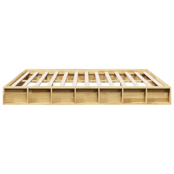 vidaXL Πλαίσιο κρεβατιού χωρίς στρώμα 200x200 cm μασίφ ξύλο δρυς