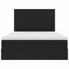 vidaXL Κρεβάτι με αποθηκευτικό χώρο και LED Μαύρο 140 x 200 cm Βελούδο