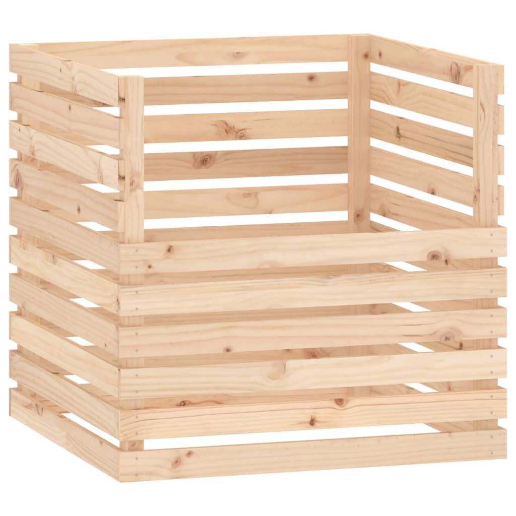vidaXL Κομποστοποιητής 80 x 80 x 78 εκ. από Μασίφ Ξύλο Πεύκου
