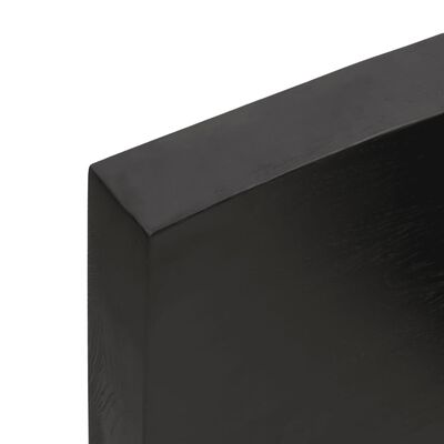 vidaXL Επιφάνεια Τραπεζιού Σκούρο Καφέ 60x40x(2-6) εκ Επεξ. Μασίφ Δρυς