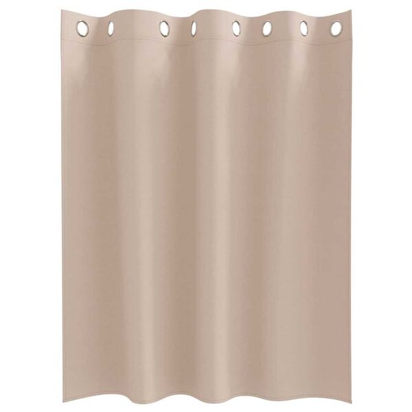 vidaXL Κουρτίνες με κουρτίνες 2 pcs Taupe Πολυεστέρας