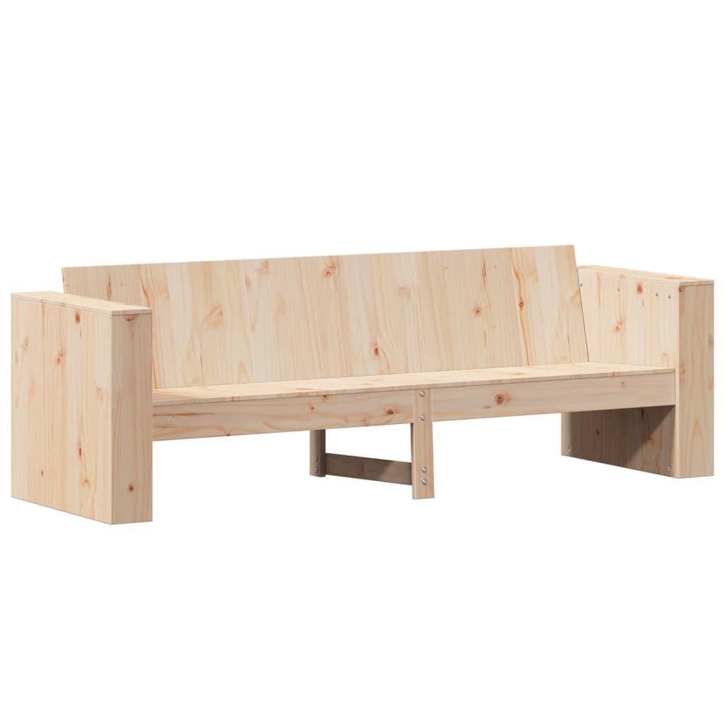 vidaXL Καναπές Κήπου Τριθέσιος 189x60x62 εκ. από Μασίφ Ξύλο Πεύκου