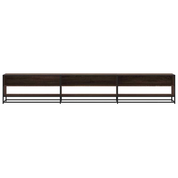 vidaXL Ντουλάπι τηλεόρασης καφέ δρυς 270x40x46 cm Κατασκευασμένο ξύλο