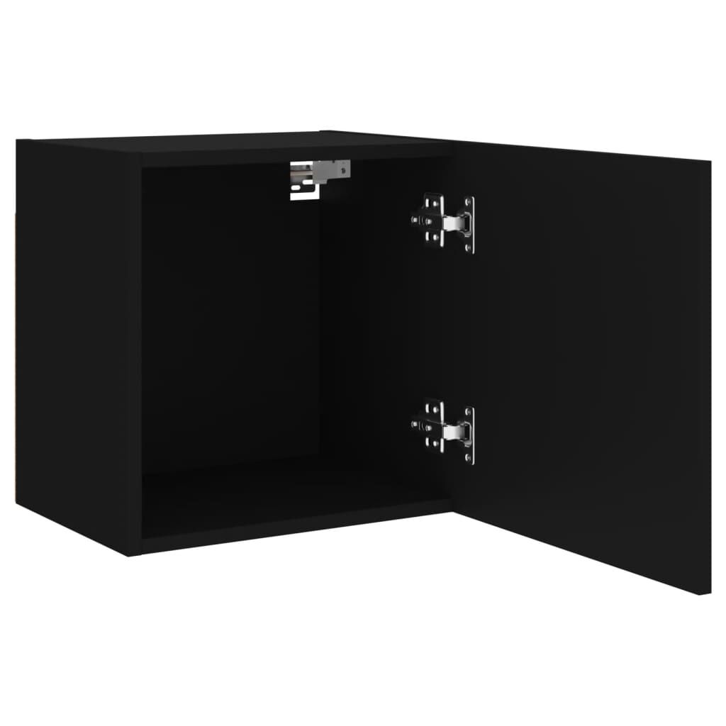 vidaXL Έπιπλα Τηλεόρασης Τοίχου 2 τεμ Μαύρα 40,5x30x40εκ Επεξ. Ξύλο