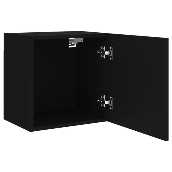 vidaXL Έπιπλα Τηλεόρασης Τοίχου 2 τεμ Μαύρα 40,5x30x40εκ Επεξ. Ξύλο