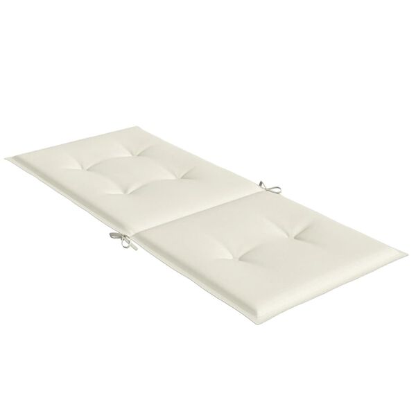 vidaXL Μαξιλάρια Καρέκλας με Πλάτη 4 τεμ. Κρεμ 120x50x4εκ. Ύφασμα