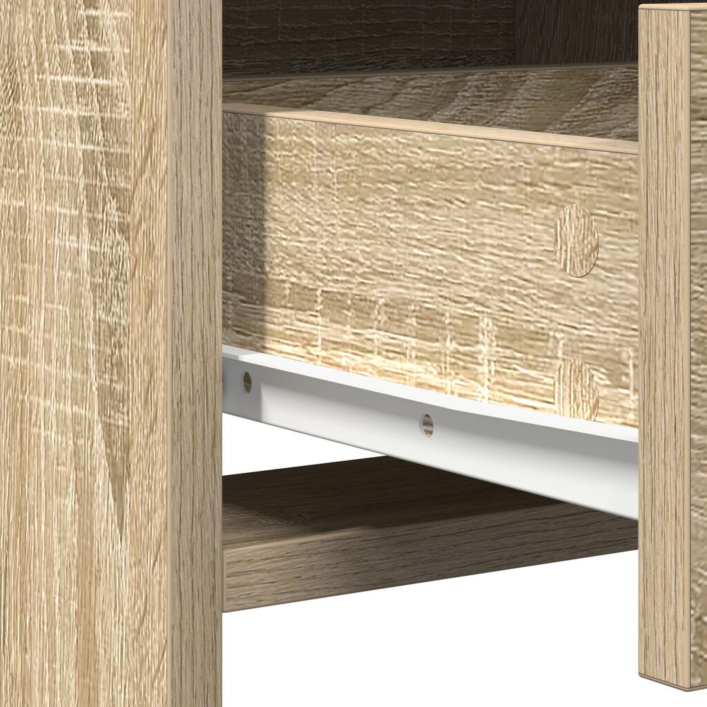 Σετ από Dressing Table 2 Τεμαχίων vidaXL με LED σε Σομόνα Δρυς