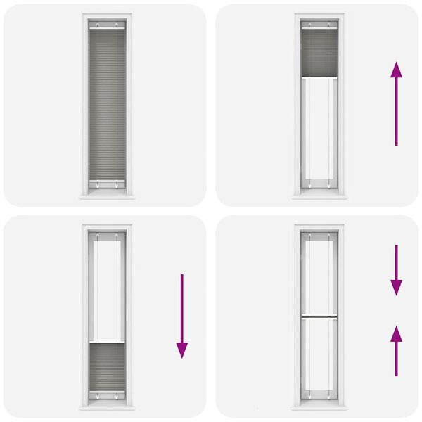 vidaXL Πλισέ περσίδα Ανθρακί 45x200 cm Πλάτος υφάσματος 44,4 cm