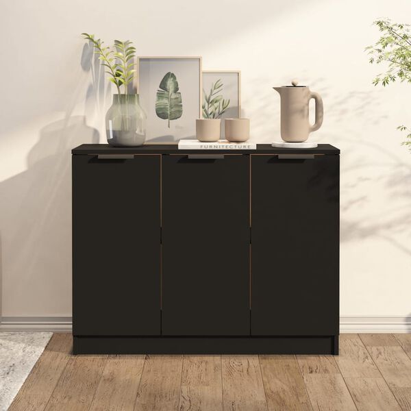 vidaXL Ντουλάπι Μαύρο 90,5 x 30 x 70 εκ. από Επεξεργασμένο Ξύλο