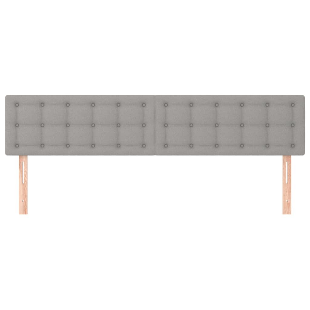 vidaXL Κεφαλάρια Κρεβατιού 2 τεμ.Αν. Γκρι 100x5x78/88 εκ. Υφασμάτινο