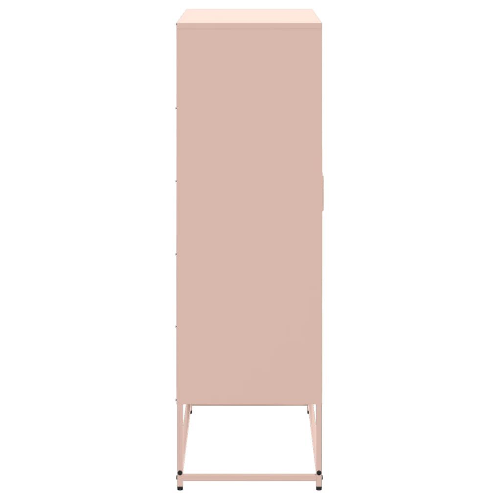 vidaXL Ντουλάπι Ροζ 68,5x38,5x123,5 εκ. από Ατσάλι