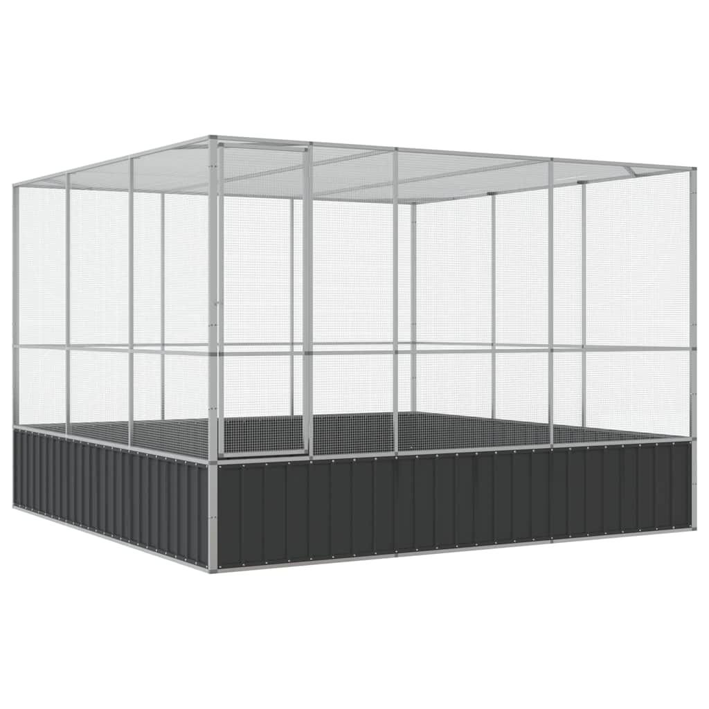 vidaXL Κλουβί Ασημένιο 311x307x212 εκ. Ατσάλινο