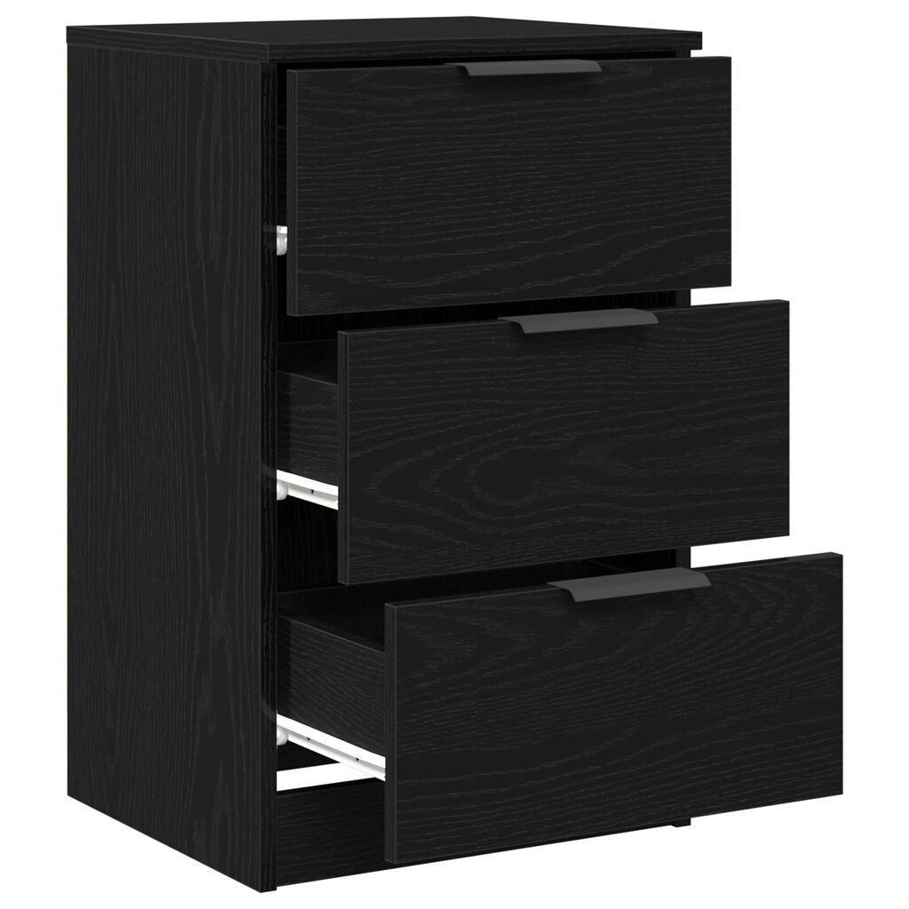 Κομοδίνο μαύρης βελανιδιάς vidaXL - 40x65x65 εκ.