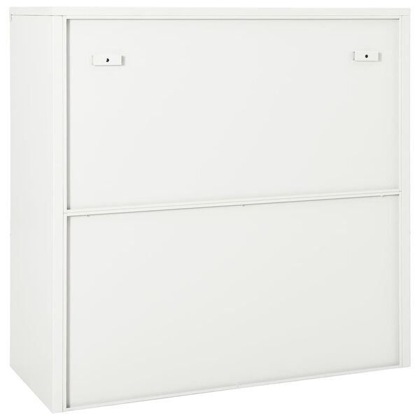 vidaXL Ντουλάπι με Συρόμενη Πόρτα Λευκό 90 x 40 x 90 εκ. Ατσάλινο