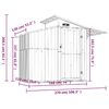 vidaXL Αποθήκη Κήπου Καφέ 270x130x208,5 εκ. από Γαλβανισμένο Ατσάλι