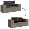 vidaXL Σετ Καναπέ Κήπου με μαξιλάρι 8 pcs Γκρι 90 x 55 x 71 cm