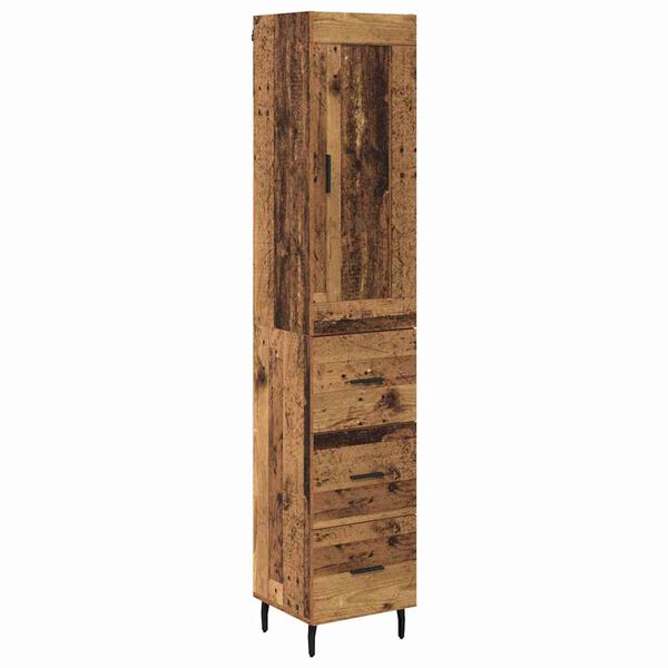 vidaXL Highboard &Pi;&alpha;&lambda;&iota;ό &Xi;ύ&lambda;&omicron; 34,5 x 34 x 180 &epsilon;&kappa;. &Epsilon;&pi;&epsilon;&xi;&epsilon;&rho;&gamma;&alpha;&sigma;&mu;έ&nu;&omicron; &xi;ύ&lambda;&omicron;