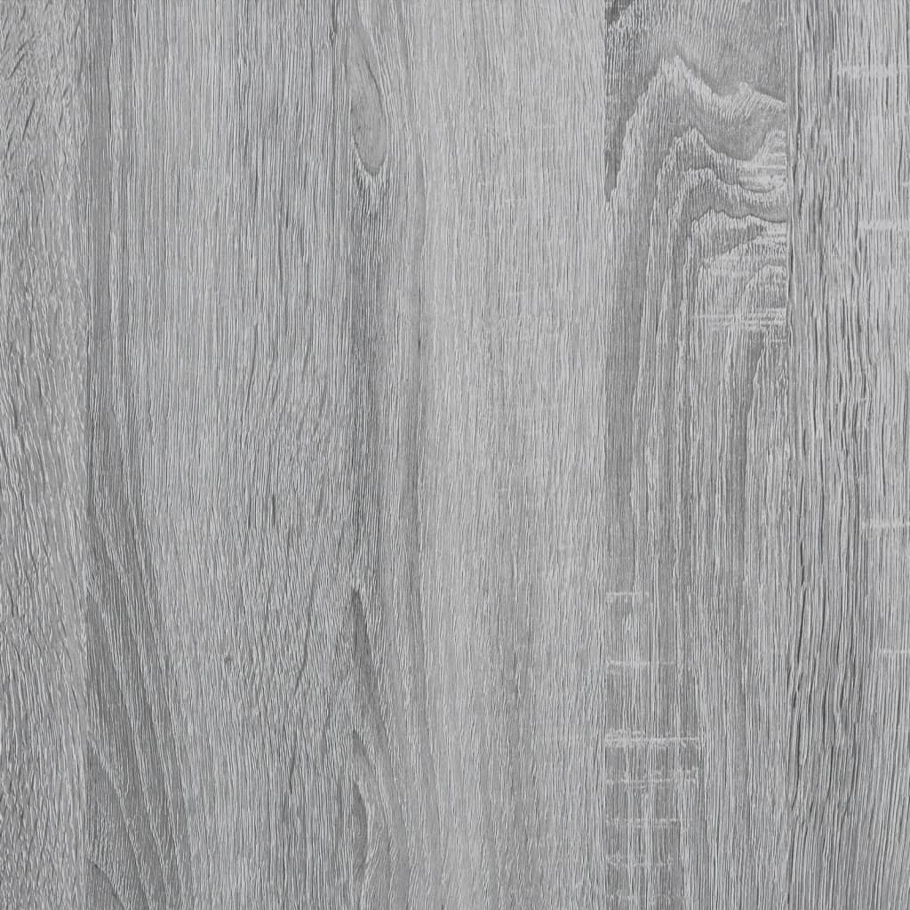 vidaXL Πλαίσιο Κρεβατιού με Κεφαλάρι Γκρι Sonoma 150x200εκ. Επεξ. Ξύλο