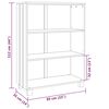 vidaXL Βιβλιοθήκη HAMAR Λευκή 85 x 35 x 112 εκ. από Μασίφ Ξύλο Πεύκου