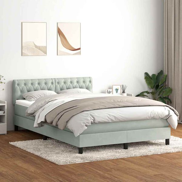 vidaXL &Kappa;&rho;&epsilon;&beta;ά&tau;&iota; Boxspring &mu;&epsilon; &Sigma;&tau;&rho;ώ&mu;&alpha; &Alpha;&nu;&omicron;&iota;&chi;&tau;ό &Gamma;&kappa;&rho;&iota; 160x220 &epsilon;&kappa;. &Beta;&epsilon;&lambda;&omicron;ύ&delta;&iota;&nu;&omicron;