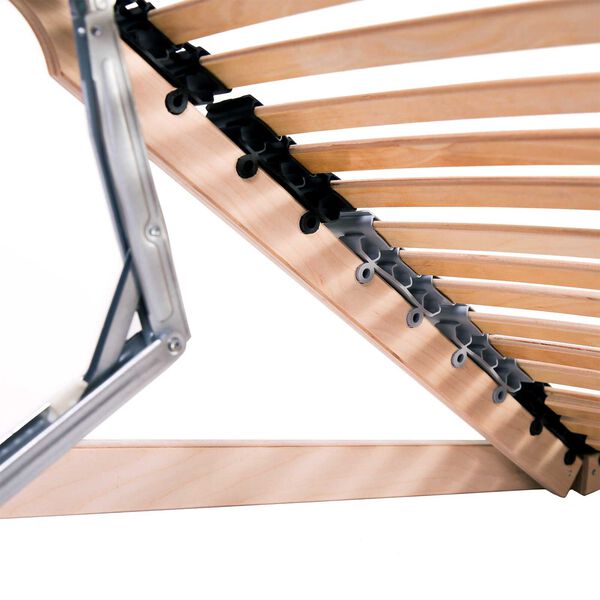 vidaXL Βάση κρεβατιού με λάμες Καφέ 100 x 190 cm Στερεό Ξύλο Μηλιάς