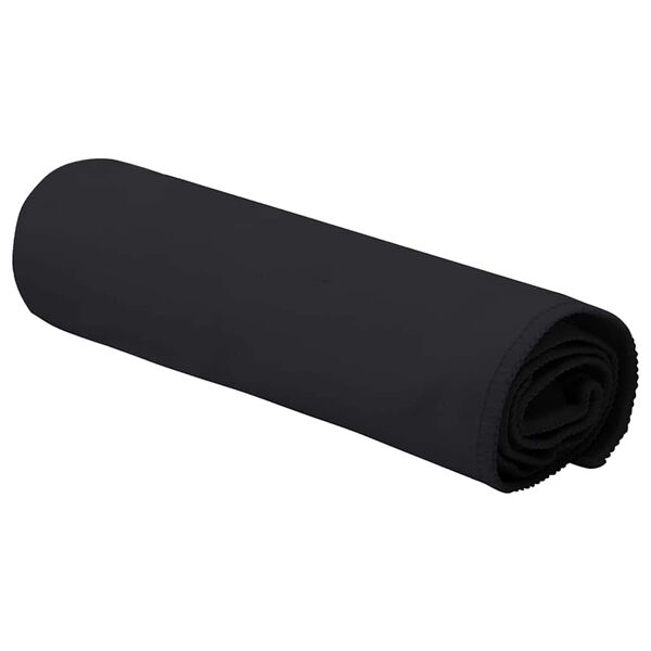 vidaXL Αθλητικές Πετσέτες 2 pcs Μαύρο 50 x 30 cm