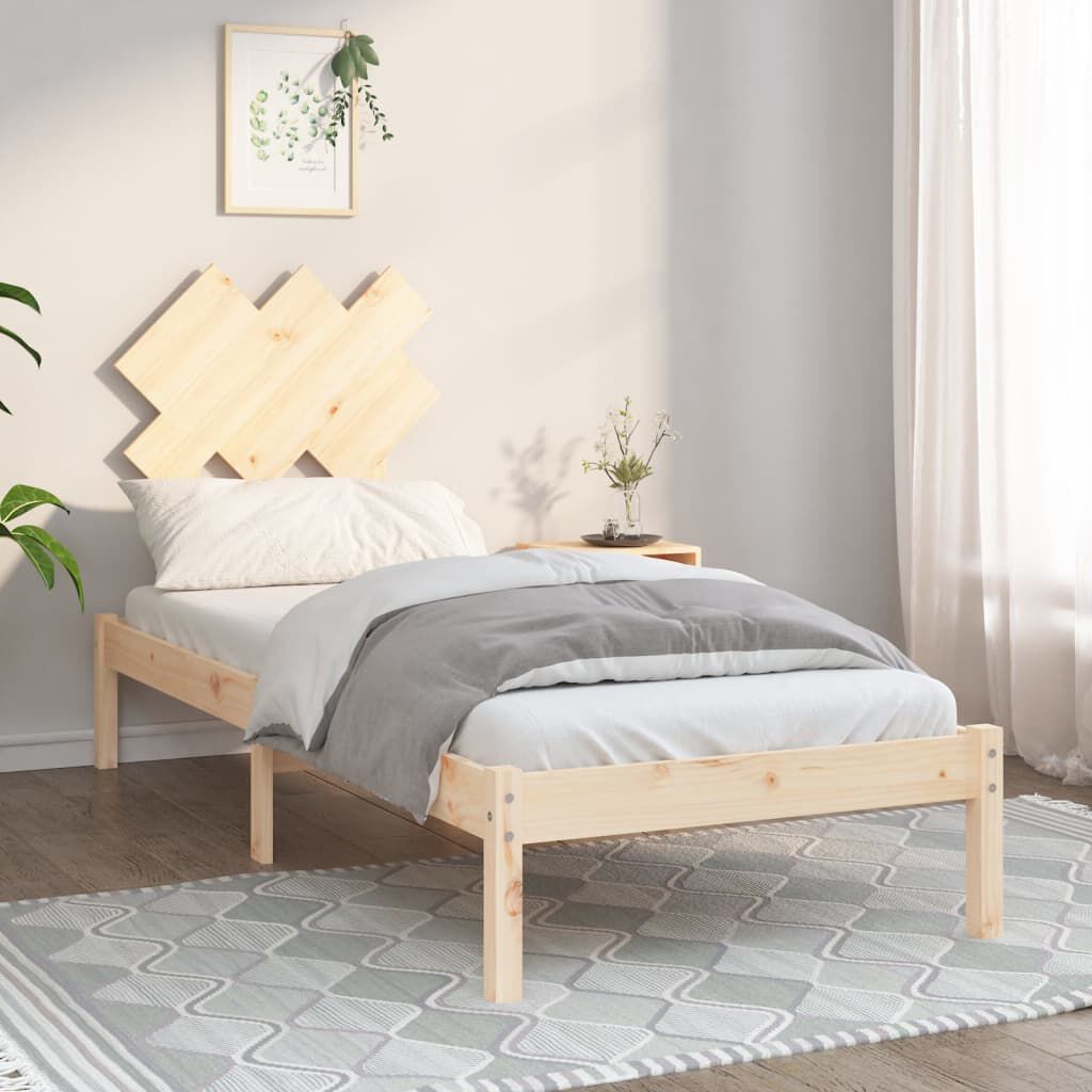vidaXL Πλαίσιο Κρεβατιού 75 x 190 εκ. από Μασίφ Ξύλο Small Single