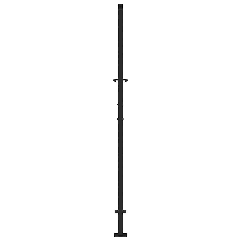 vidaXL Πύλη κήπου Μαύρη 105x180 cm Ατσάλινη ελαφριά σχεδίαση