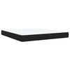 vidaXL Κρεβάτι Boxspring με Στρώμα Μαύρο 180x200 εκ. Βελούδινο