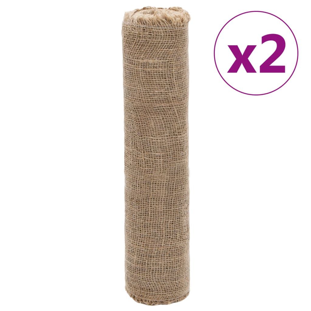 vidaXL Ρολά Γιούτας 2 τεμ. 0,5x50 μ. από 100% Γιούτα 200 gsm