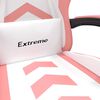 vidaXL Καρέκλα Gaming Περιστεφόμενη Υποπόδιο Λευκή & Ροζ Συνθ. Δέρμα