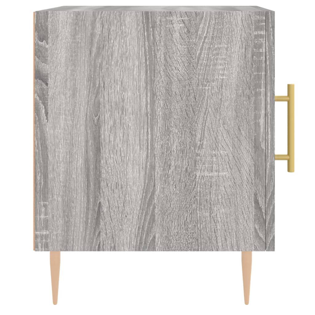 vidaXL Κομοδίνα 2 τεμ. Γκρι Sonoma 40 x 40 x 50 εκ. από Επεξεργ. Ξύλο