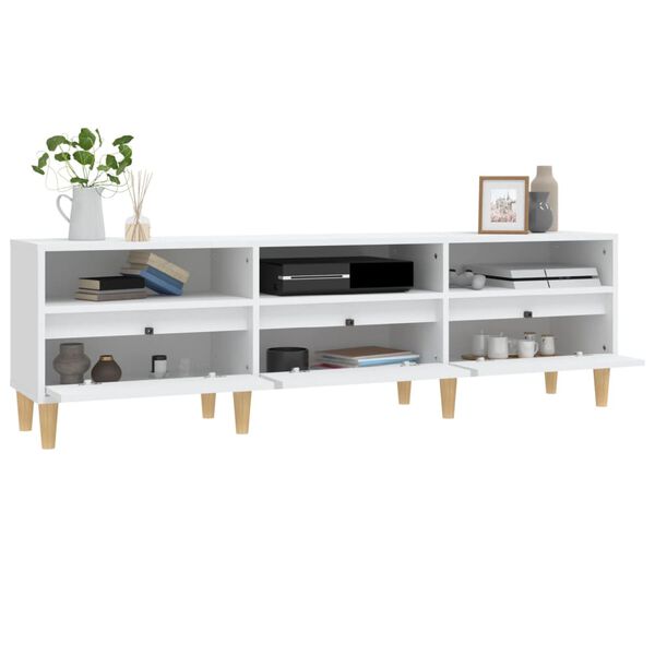 vidaXL Έπιπλο Τηλεόρασης Λευκό 150x30x44,5 εκ. Επεξεργασμένο Ξύλο