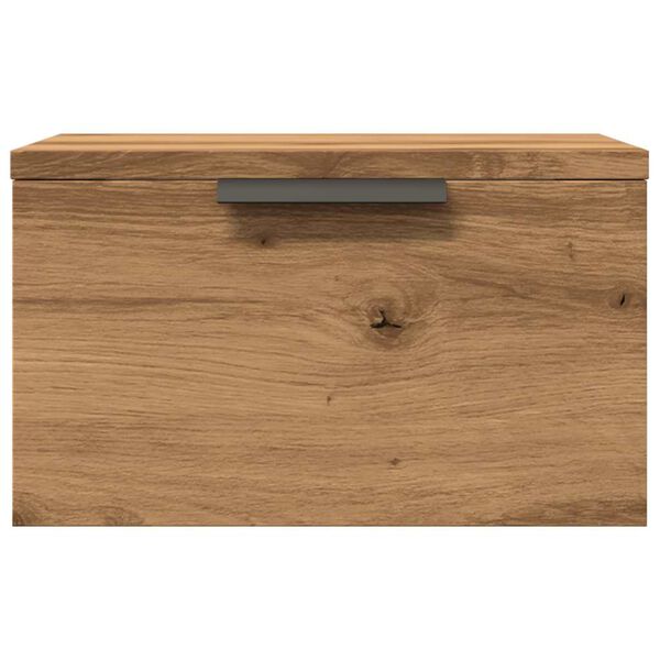 vidaXL Κομοδίνο Επιτοίχιο Αρτισιανή Δρυς 34x30x20 εκ