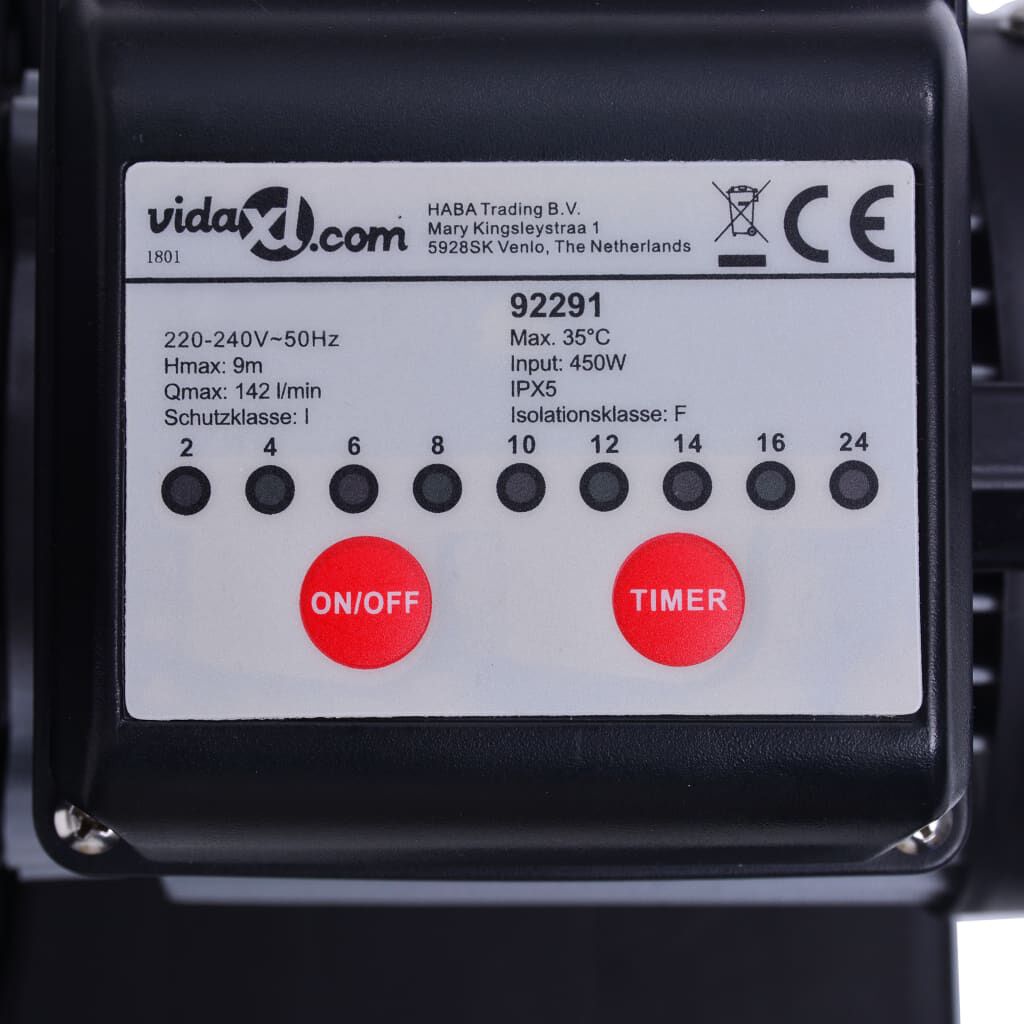 vidaXL Αντλία / Φίλτρο Άμμου με Χρονοδιακόπτη 450 W 25 Λίτρα