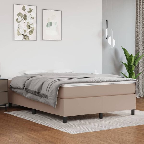 vidaXL &Kappa;&rho;&epsilon;&beta;ά&tau;&iota; Boxspring &mu;&epsilon; &Sigma;&tau;&rho;ώ&mu;&alpha; &Kappa;&alpha;&pi;&omicron;&upsilon;&tau;&sigma;ί&nu;&omicron; 140x190&epsilon;&kappa;.&alpha;&pi;ό &Sigma;&upsilon;&nu;&theta;.&Delta;έ&rho;&mu;&alpha;