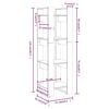 vidaXL Βιβλιοθήκη/Διαχωριστικό Χώρου Μαύρο 41x35x125 εκ. Μασίφ Πεύκο