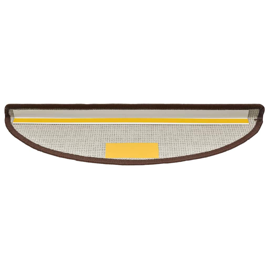 vidaXL Πατάκια για σκάλες 30 τεμάχια Καφέ καφέ 56x17x3 cm